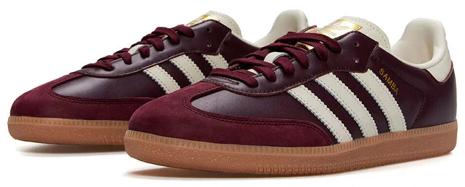 Adidas Samba OG 'Maroon Gold Metallic'