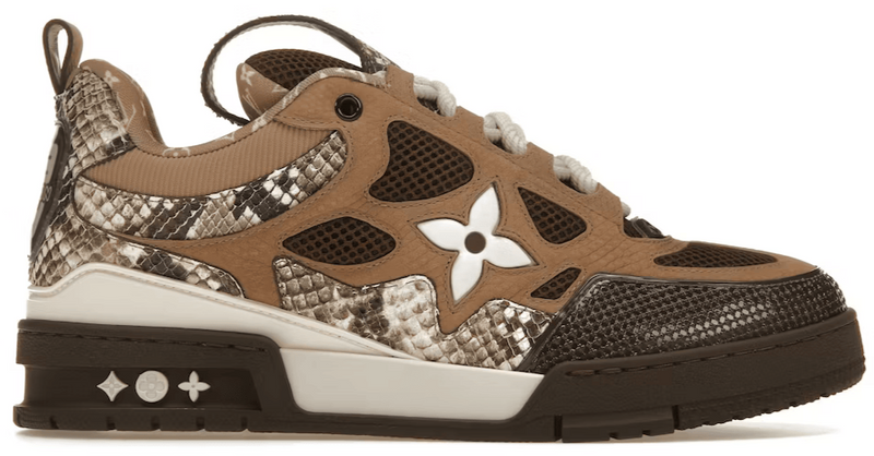 Louis Vuitton LV Skate Sneaker Brown Snakeskin